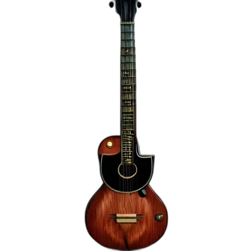 weapon, 3d render, photorealistic, guitar, unreal, engine, octane, render transparent PNG cut-out