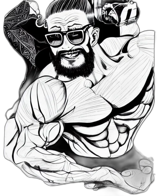 comic book art, cartoon, pencil sketch, fantasy art transparent PNG cut-out
