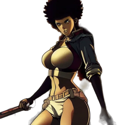 weapon, comic book art, concept art, anime, cartoon, thicc, scarlett, johansson transparent PNG cut-out