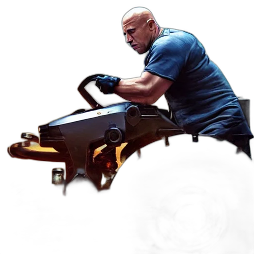 weapon, car, staff, robot transparent PNG cut-out