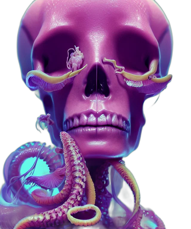 creature, mask, jewelry, face, concept art, vaporwave, fantasy art, 3d render transparent PNG cut-out