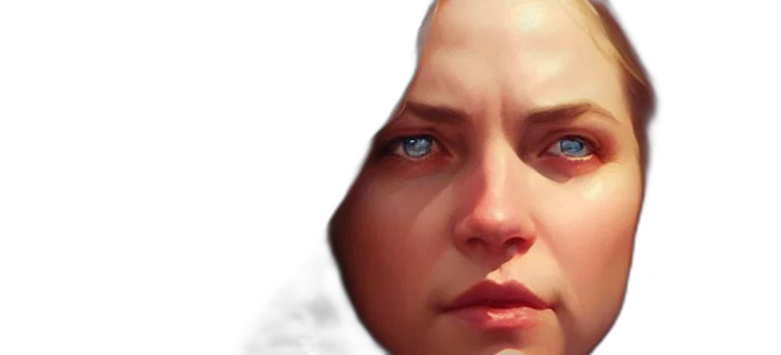 face, photorealistic, concept art, fantasy art transparent PNG cut-out