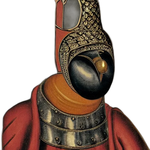 mask, crown, face, sword, concept art, fantasy art, photorealistic, 3d render transparent PNG cut-out
