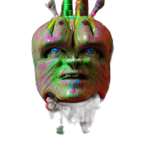 robot, crown, creature, mask transparent PNG cut-out