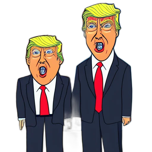 cartoon, concept art, 3d render, comic book art, donald, trump, illustration, john transparent PNG cut-out