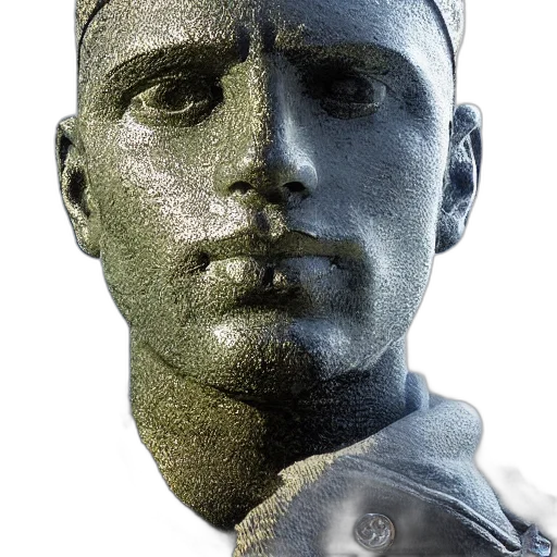 face, mask, robot, crown, photorealistic, 3d render, concept art, fantasy art transparent PNG cut-out