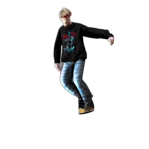 jacket, creature, staff, shoes, 3d render, concept art, pixel art, photorealistic transparent PNG cut-out