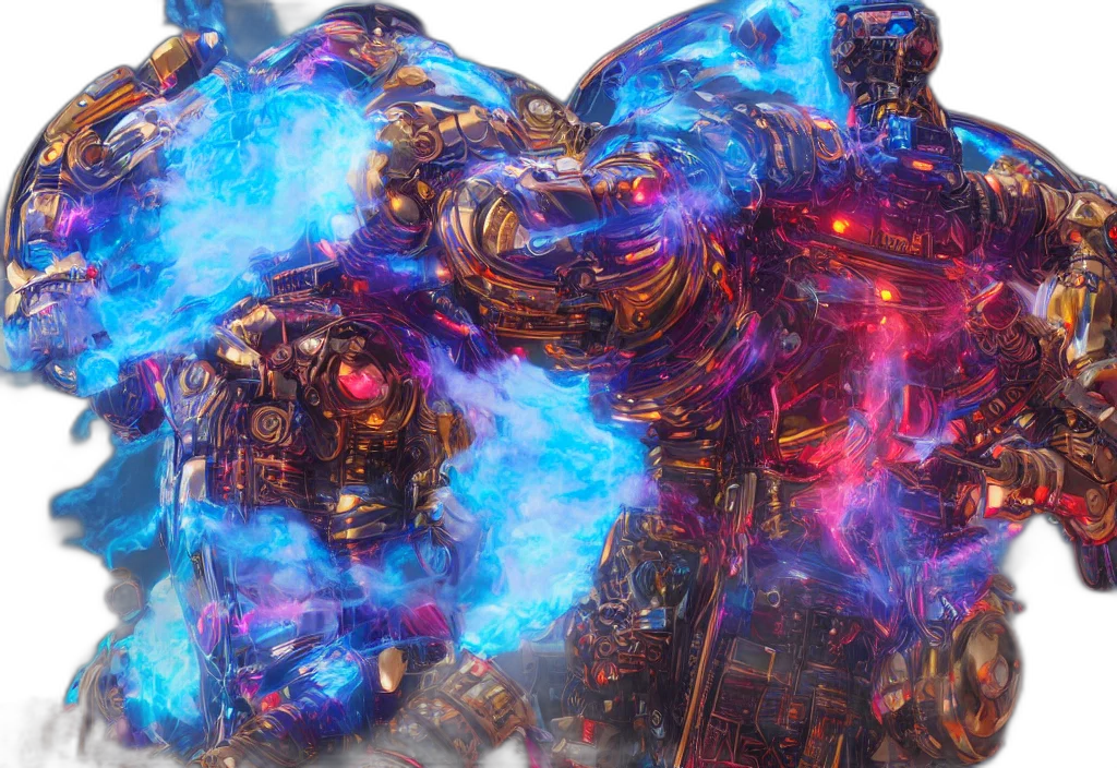 robot, dragon, mask, weapon transparent PNG cut-out