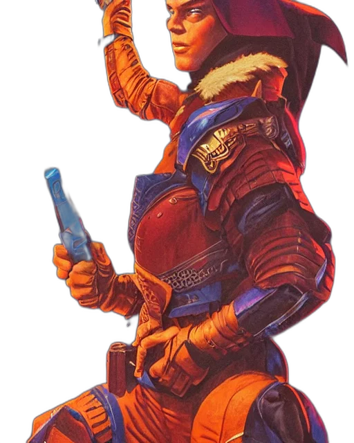 staff, weapon, robot, sword, concept art, cyberpunk, comic book art, pixel art transparent PNG cut-out