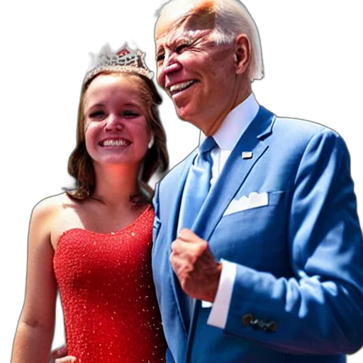 crown, joe, biden, wearing transparent PNG cut-out