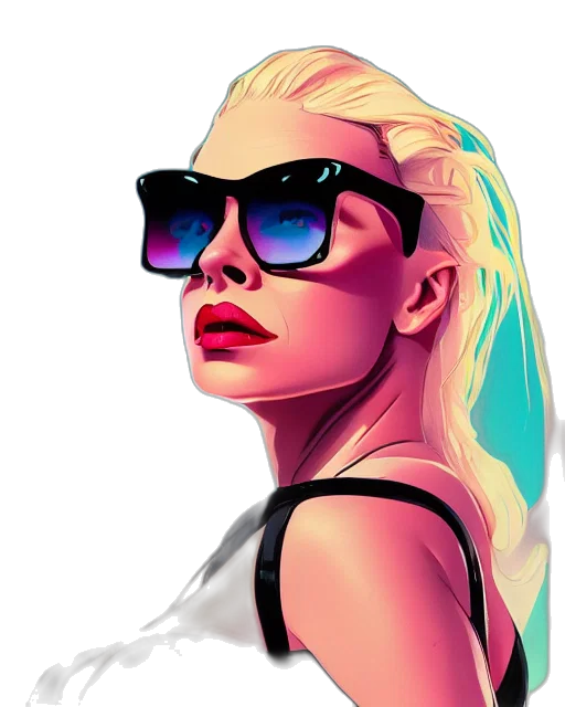 cartoon, photorealistic, comic book art, pixel art, neon lights, neon, colorful, blue transparent PNG cut-out