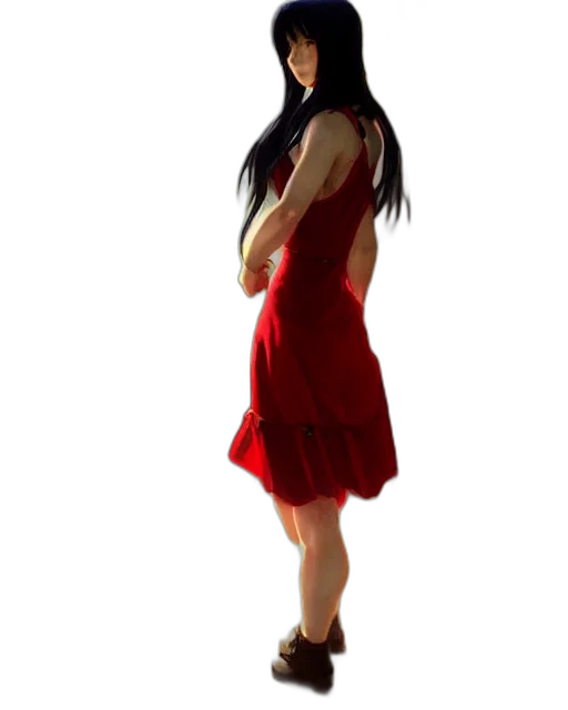 dress, staff, jewelry, 3d render transparent PNG cut-out