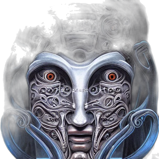 mask, face, creature, fantasy art transparent PNG cut-out