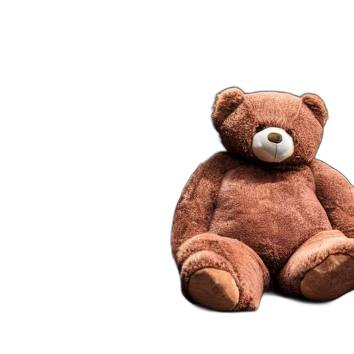 3d render, huge, teddybear, sitting transparent PNG cut-out