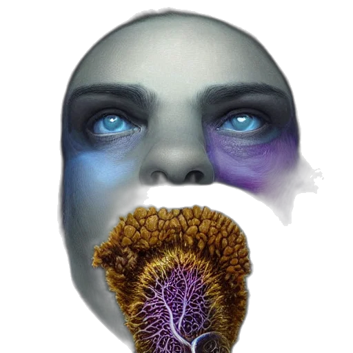 mask, hair, face, creature transparent PNG cut-out