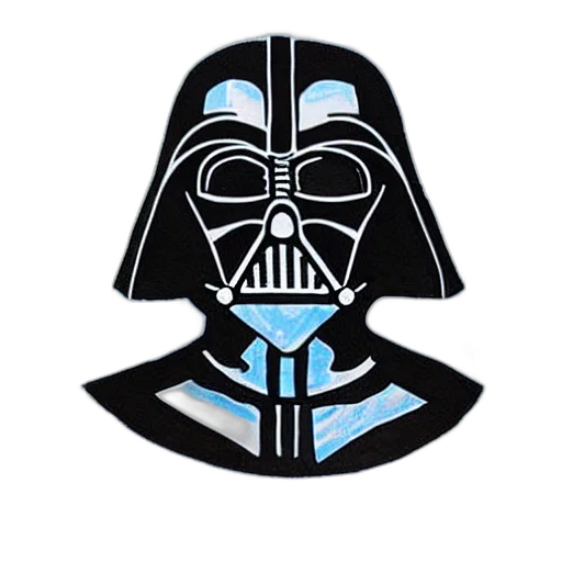 mask, staff, face, cartoon, comic book art, pixel art, concept art, blue transparent PNG cut-out