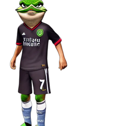 staff, 3d render, concept art, cartoon, portrait, pepe, style, fifa transparent PNG cut-out