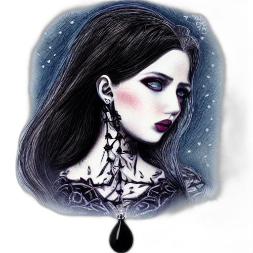 jewelry, crown, fantasy art, watercolor, photorealistic, concept art, dark, monochrome transparent PNG cut-out