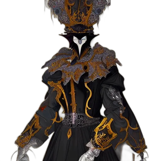 mask, dress, staff, crown transparent PNG cut-out