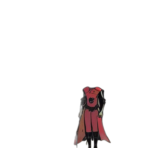 dress, jacket, mask, staff, pixel art, concept art, comic book art, 3d render transparent PNG cut-out