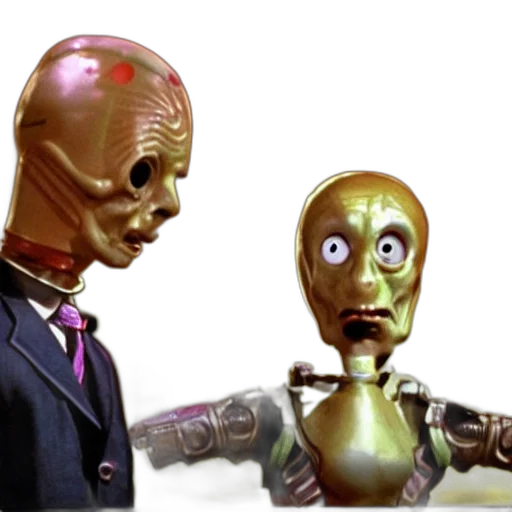 robot, mask, concept art, 3d render transparent PNG cut-out