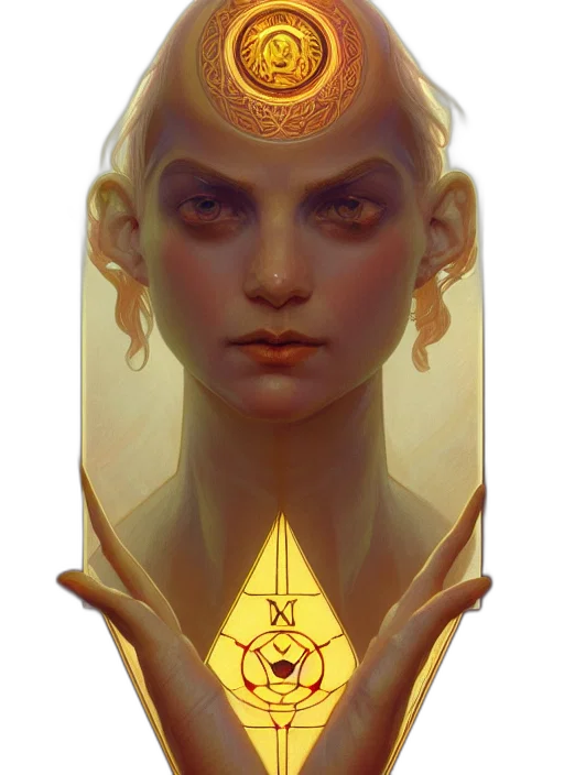 jewelry, crown, face, staff, fantasy art, concept art, pixel art, comic book art transparent PNG cut-out