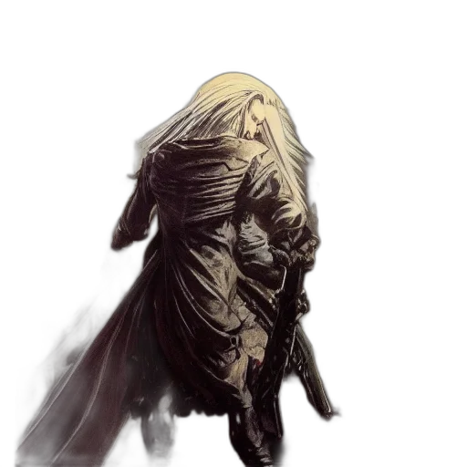 jacket, mask, creature, weapon transparent PNG cut-out