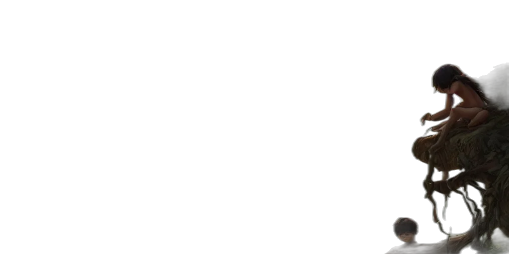staff, face, monochrome, pastel, still, jungle, book, made transparent PNG cut-out