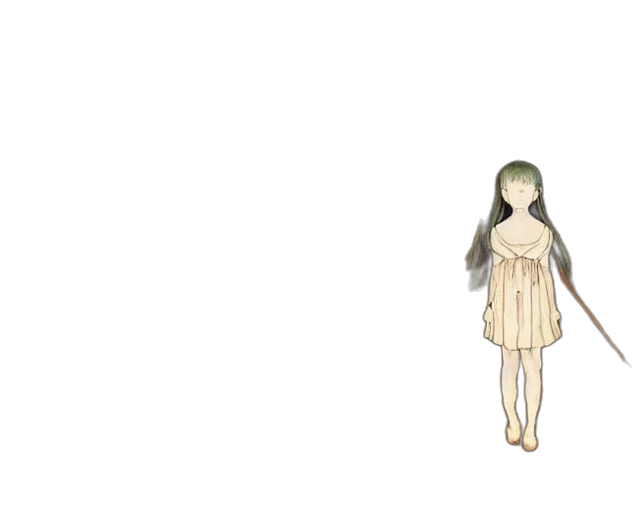 dress, creature, mask, hair transparent PNG cut-out