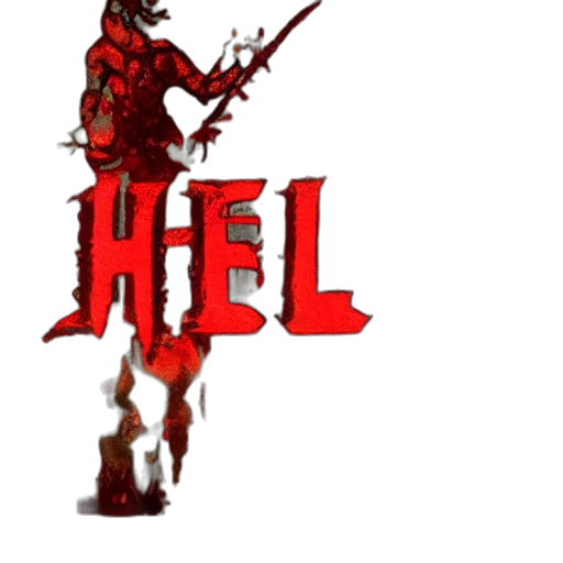 pixel art, concept art, comic book art, 3d render, red, hell transparent PNG cut-out