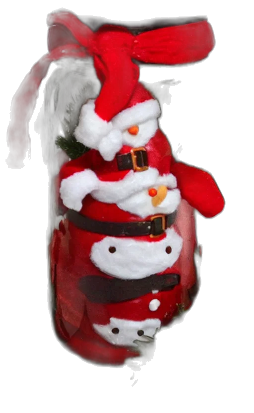 bottle, 3d render, photorealistic, christmas transparent PNG cut-out
