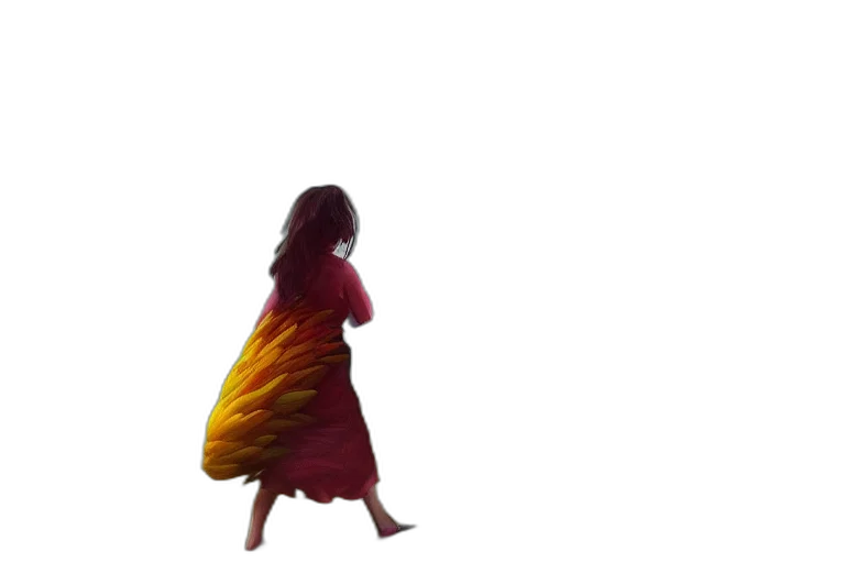 dress, umbrella, hair, creature, concept art, 3d render, photorealistic, pixel art transparent PNG cut-out