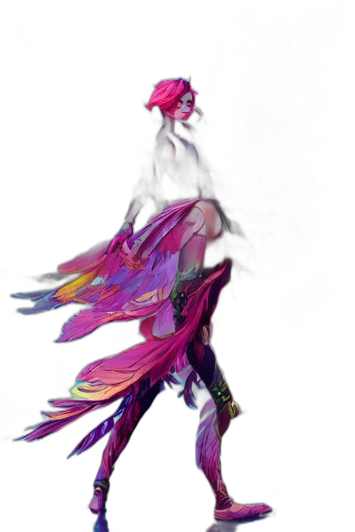 dress, animal, creature, staff, concept art, fantasy art, watercolor, photorealistic transparent PNG cut-out