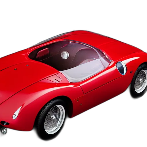 car, 3d render, photorealistic, concept art, ferrari, testa, rossa, concept transparent PNG cut-out