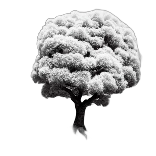 tree, crown, hat, hair, photorealistic, concept art, 3d render, pencil sketch transparent PNG cut-out