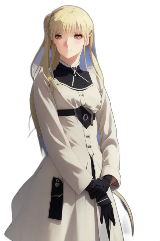 staff, dress, jacket, weapon, anime, concept art, cartoon, pixel art transparent PNG cut-out