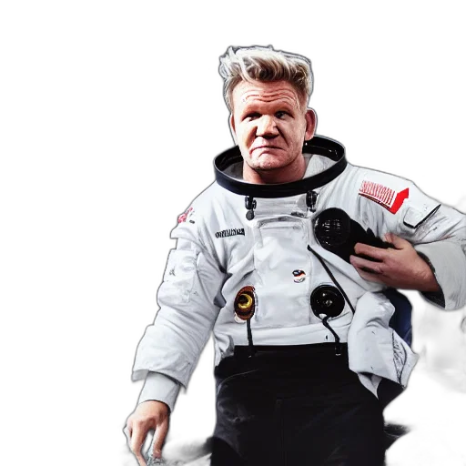 jacket, concept art, photorealistic, 3d render, comic book art, outer space, gordon, ramsay transparent PNG cut-out