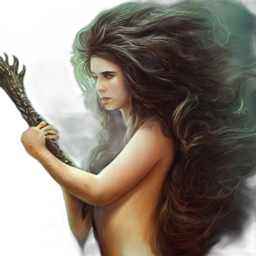 hair, sword, fantasy art, concept art transparent PNG cut-out