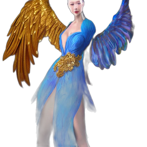 staff, dress, fantasy art, concept art, 3d render, pixel art, blue, pastel transparent PNG cut-out