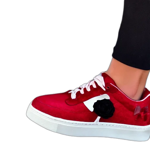 shoes, 3d render, photorealistic, red transparent PNG cut-out