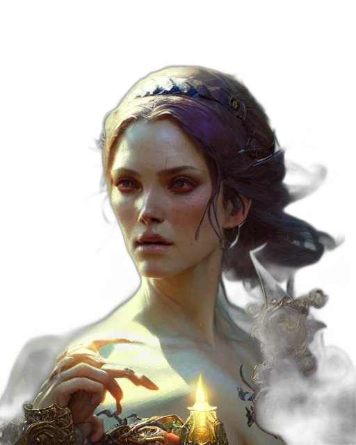 crown, face, jewelry, dress, fantasy art, concept art, photorealistic, oil painting transparent PNG cut-out