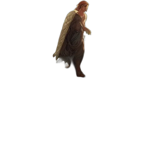 dress, creature, staff, animal transparent PNG cut-out