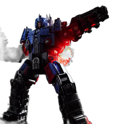 robot, weapon, concept art, 3d render transparent PNG cut-out