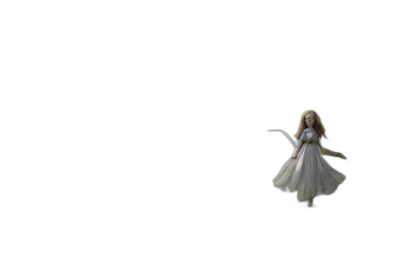 dress, creature, sword, staff transparent PNG cut-out