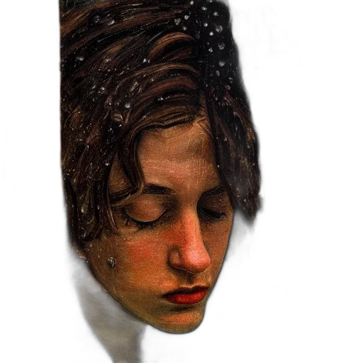 face, hair, mask, hat, photorealistic, oil painting, watercolor, concept art transparent PNG cut-out