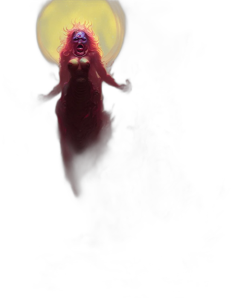 creature, crown, mask, hair transparent PNG cut-out