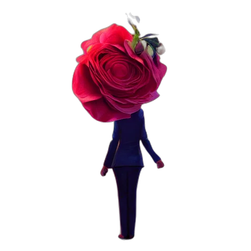 flower, dress, staff, crown, 3d render, concept art, pixel art, photorealistic transparent PNG cut-out