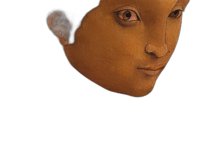mask, face, hat, creature, photorealistic, 3d render, concept art, oil painting transparent PNG cut-out