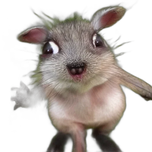 animal, creature, staff, hair, 3d render, photorealistic, concept art, silly transparent PNG cut-out