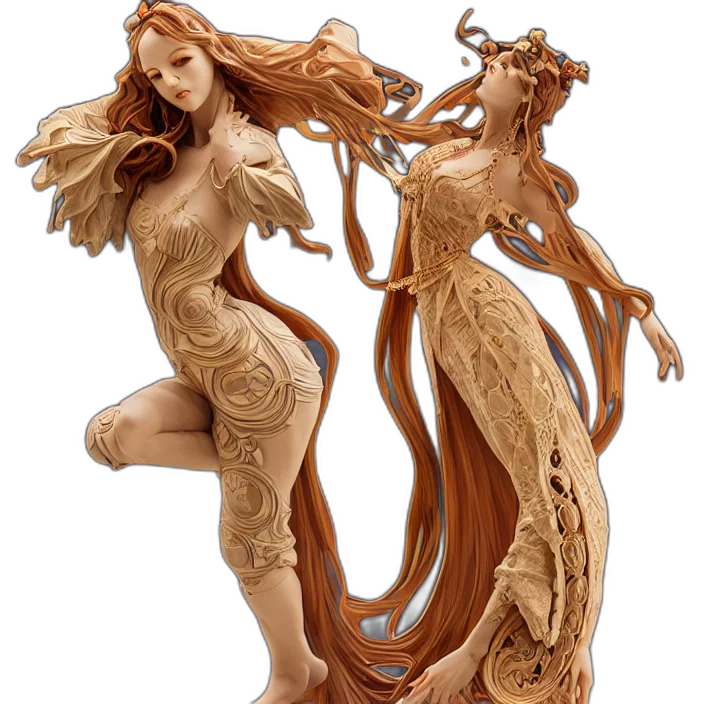 hair, fantasy art, concept art, 3d render transparent PNG cut-out